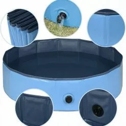 EUGAD Planschbecken, Hundepool Swimmingpool für Hunde Katzen blau -Eugad Möbel Einkaufen 6812be04 5dfc 583c b716 e2dcc2df0e96
