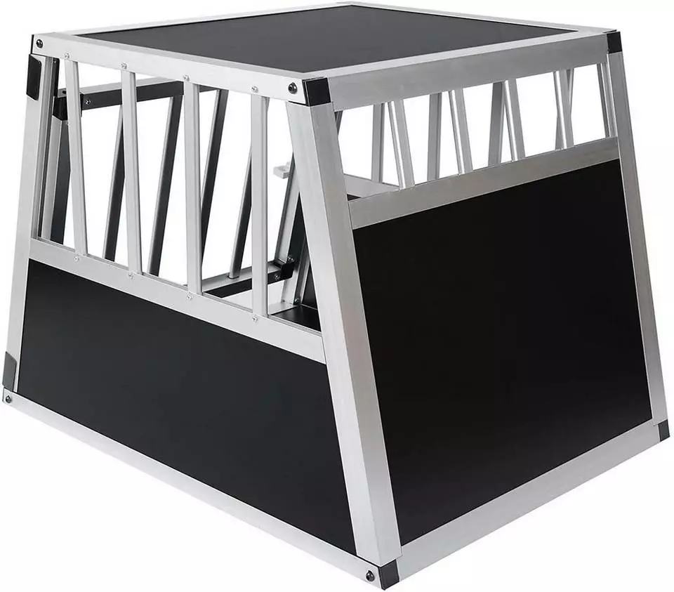 EUGAD Tiertransportbox, Hundetransportbox Alu Hundebox Reisebox Autobox für kleine/mittlere Hunde Französische Bulldogge Beagle Terriers Dackel Shiba Inu 69 x 54 x 50 cm L 4 EUGAD Tiertransportbox, Hundetransportbox Alu Hundebox Reisebox Autobox für kleine/mittlere Hunde Französische Bulldogge Beagle Terriers Dackel Shiba Inu 69 x 54 x 50 cm L – Bild 4