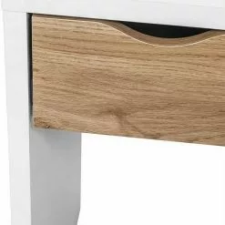 EUGAD Schminktisch, mit Hocker einem große Spiegel und 3 großen Schubladen Weiß-Eiche Eiche-Weiß, Weiß, Weiß-Eiche -Eugad Möbel Einkaufen 68a430ee 472b 5225 a9fc 9e5d9cb80a0f