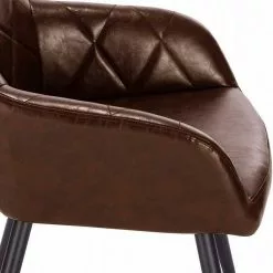 EUGAD Esszimmerstuhl, 4er-Set Esszimmerstuhl aus Kunstleder Metallbeine Dunkelbraun Schwarz -Eugad Möbel Einkaufen 68d1e99e 31c9 55e1 b7dc 36cab417cc7c