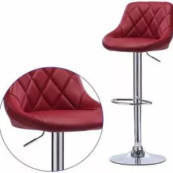 EUGAD Barhocker, 2er-Set Barstühle, höhenverstellbar, 360°drehbar Weiß Bordeaux, Cremewei&szlig;, Grau, Khaki, Rot, Schwarz, Wei&szlig; -Eugad Möbel Einkaufen 68d2874d 209b 5db7 828f 588f81efd13b