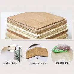 EUGAD Schreibtisch, Bürotisch Computertisch Arbeitstisch PC Tisch mit Ablage Holz Stal Holz Vintage+schwarz Hell Eiche+schwarz -Eugad Möbel Einkaufen 692f8a16 1406 58b2 9d56 9713193eac13