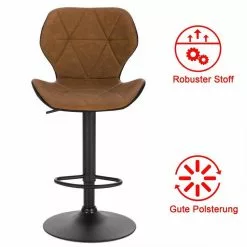EUGAD Barhocker, 4er-Set mit Rückenlehne aus Kunstleder Metall Braun Anthrazit, Dunkelbraun, Grau -Eugad Möbel Einkaufen 6962479d ba5c 4fcc ba83 7773f8ab8fd8