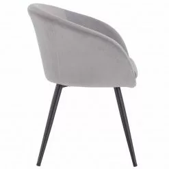 EUGAD Esszimmerstuhl, mit Armlehne, Retro Design, Samt, Metall Dunkelgrau Hellgrau, Schwarz -Eugad Möbel Einkaufen 69e61c65 ae75 5b1d 8f8f 94c22d8e19ac