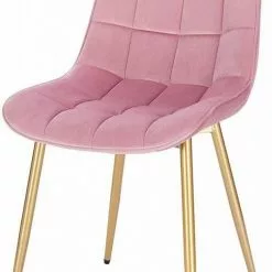 EUGAD Esszimmerstuhl, 4er-Set Küchenstühle Wohnzimmerstuhl mit Rückenlehne, Samt Sitzfläche, Gold Beine Grau Dunkelgr&uuml;n, Rosa, Schwarz -Eugad Möbel Einkaufen 6a703585 3634 514c 98d0 1616edd21da8