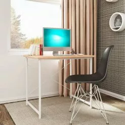 EUGAD Schreibtisch, Computertisch Esstisch Holz Stahl 80x60x70 cm Holz Vintage+schwarz Hell Eiche+schwarz, Hell Eiche+weiß, Marmor+schwarz -Eugad Möbel Einkaufen 6b0fd413 53cc 512e a461 4cd6619559d7