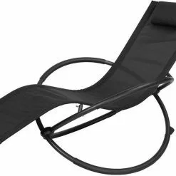 EUGAD Schaukelstuhl, 2tlg Schaukelstuhl Gartenliege Schwingstuhl für Terrasse Balkon Schwarz Grau -Eugad Möbel Einkaufen 6b23e167 fe2d 577f 87e4 8124777af362