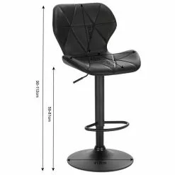 EUGAD Barhocker (2 St), 2er-Set höhenverstellbar und drenbar mit Rückenlehne aus Kunstleder Stahl Grau Anthrazit, Braun, Dunkelbraun -Eugad Möbel Einkaufen 6b802cba 47e9 5f35 a295 f7ec36af756e