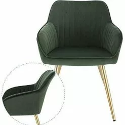 EUGAD Polsterstuhl (Set, 1 Stück), Esszimmerstuhl Küchenstuhl Samt, mit goldener Metallbeinen Blau, Bordeaux, Dunkelgrau, Dunkelgrün, Hellgrau, Rosa, Schwarz -Eugad Möbel Einkaufen 6d642bed 4b48 4a71 a191 e50478357170