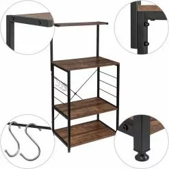 EUGAD Küchenregal, Standregal Bäckerregal mit 4 S-Haken, Industrie-Design, Vintage 11 EUGAD Küchenregal, Standregal Bäckerregal mit 4 S-Haken, Industrie-Design, Vintage -Eugad Möbel Einkaufen 6d772185 ad9a 5fb5 a869 1cba577d211c