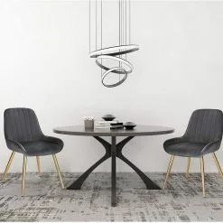 EUGAD Esszimmerstuhl (2 Stück), Küchenstuhl Wohnzimmerstuhl Sitzfläche aus Samt mit Metallbeine,Stuhl für Esszimmer Wohnzimmer Küche, Hellgrau Bordeaux, Dunkelgrau, Dunkelgrün, Rosa -Eugad Möbel Einkaufen 6d86a178 46ab 441b 9bae 7f0f8bd005d0