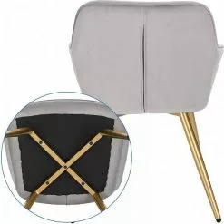 EUGAD Esszimmerstuhl, stühle 2er-Set,Samt,mit goldener Metallbeinen Blau, Bordeaux, Dunkelgrau, Dunkelgr&uuml;n, Hellgrau, Rosa, Schwarz -Eugad Möbel Einkaufen 6ddfd045 6d06 590f 879e 5291bea26f62