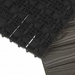 EUGAD WPC-Fliesen, 22 Stück WPC Terrassenfliesen 30x30cm Holzstruktur Coffee Anthrazit, Dunkelgrau, Hellgrau -Eugad Möbel Einkaufen 6dfaa760 e290 5305 ab26 f6ed7b39e8e8