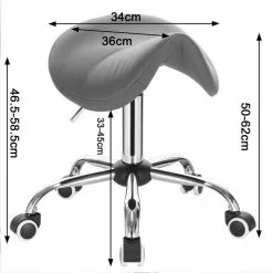 EUGAD Drehstuhl (1 Stück), Sattelhocker gepolstert höhenverstellbar aus Kunstleder Grau Schwarz, Wei&szlig; -Eugad Möbel Einkaufen 6e470a78 7fac 5092 afaa 0f268551cf4b