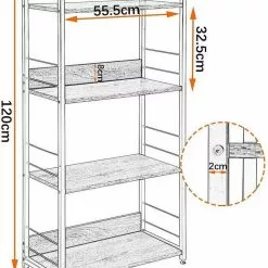 EUGAD Küchenregal, Standregal Metallregal mit 4 Ablagen, Breite 30 cm 11 EUGAD Küchenregal, Standregal Metallregal mit 4 Ablagen, Breite 30 cm -Eugad Möbel Einkaufen 6e63e57f 3494 5ecb a0bd 3d6f442e6884