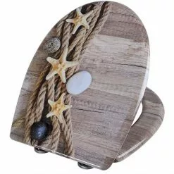 EUGAD WC-Sitz, Toilettendeckel mit Absenkautomatik Deck Seestern -Eugad Möbel Einkaufen 6fadb439 faea 591f 98c2 2b8b383f6f5f