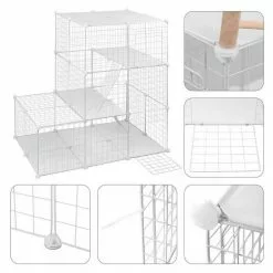 EUGAD Freigehege, Freigehege Kaninchen mit Stauraum Hasen Meerschweinchen Welpenauslauf Laufgitter mit Tür&Treppe DIY Schwarz 48 Platten (35x35cm/Platte) 110x 75 x 110 cm 14 EUGAD Freigehege, Freigehege Kaninchen mit Stauraum Hasen Meerschweinchen Welpenauslauf Laufgitter mit Tür&Treppe DIY Schwarz 48 Platten (35x35cm/Platte) 110x 75 x 110 cm -Eugad Möbel Einkaufen 701afbc8 49ae 509a b687 73891b1cca32