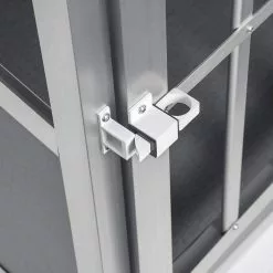 EUGAD Tiertransportbox, Hundetransportbox Alu Hundebox Reisebox Autobox für große Hunde Husky Samojede Weimaraner Border Collie Chow-Chow Shetland Sheepdog 85x65x69 cm Silber Grau -Eugad Möbel Einkaufen 70688d8d 12a3 56cb a0c8 9d85c451ccec