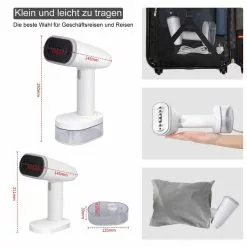 EUGAD Dampfbürste, Dampfglätter Reise-Dampfbügeleisen Steamer Kleidung Handbügeleisen mit Selbstreinigungsfunktion Reisebügeleisen mit Dampfbürste 250 ml 1600 W für Haushalt Urlaub Dienstreise -Eugad Möbel Einkaufen 717604dc 9a56 48ab b070 801752b73434