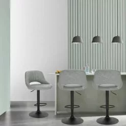 EUGAD Barhocker, 4er-Set Tresenhocker aus Kunstleder Gestell aus Stahl Dunkelbraun Anthrazit, Grau -Eugad Möbel Einkaufen 72337673 b017 5a2f 8dd3 30501547ba11