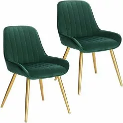 EUGAD Esszimmerstuhl (2 Stück), Küchenstuhl Wohnzimmerstuhl Sitzfläche aus Samt mit Metallbeine,Stuhl für Esszimmer Wohnzimmer Küche, Hellgrau Bordeaux, Dunkelgrau, Dunkelgrün, Rosa -Eugad Möbel Einkaufen 725ae06a 68da 46e9 9a4d b77a56e91caf