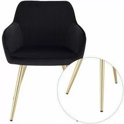 EUGAD Polsterstuhl (Set, 1 Stück), Esszimmerstuhl Küchenstuhl Samt, mit goldener Metallbeinen Blau, Bordeaux, Dunkelgrau, Dunkelgrün, Hellgrau, Rosa, Schwarz -Eugad Möbel Einkaufen 737e01e7 f2c8 4e12 90ea 5186b91490d9