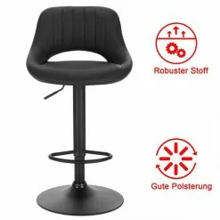 EUGAD Barhocker, 4er-Set Tresenhocker aus Kunstleder Gestell aus Stahl Dunkelbraun Anthrazit, Grau -Eugad Möbel Einkaufen 75e09d42 9065 5399 98b7 57fa7f621e84