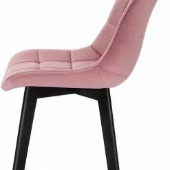 EUGAD Esszimmerstuhl (2 Stück), Wohnzimmerstuhl mit Rückenlehne, Polsterstuhl Küchenstuhl Weich Samt und Holz für ESS- und Wohnzimmer Schwarz Dunkelgrau, Dunkelgrün, Rosa -Eugad Möbel Einkaufen 75ed72e3 d5c1 53e4 8a9e f195c8293747