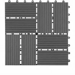 EUGAD WPC-Fliesen, 22 Stück WPC Terrassenfliesen Klickfliesen 30x30cm Coffee Anthrazit, Dunkelgrau, Hellgrau -Eugad Möbel Einkaufen 76599ff8 edec 53f7 9ce0 bf9e0a047bf9