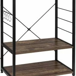 EUGAD Küchenregal, Standregal Bäckerregal, Industrie Design, MDF, Metall, Vintage