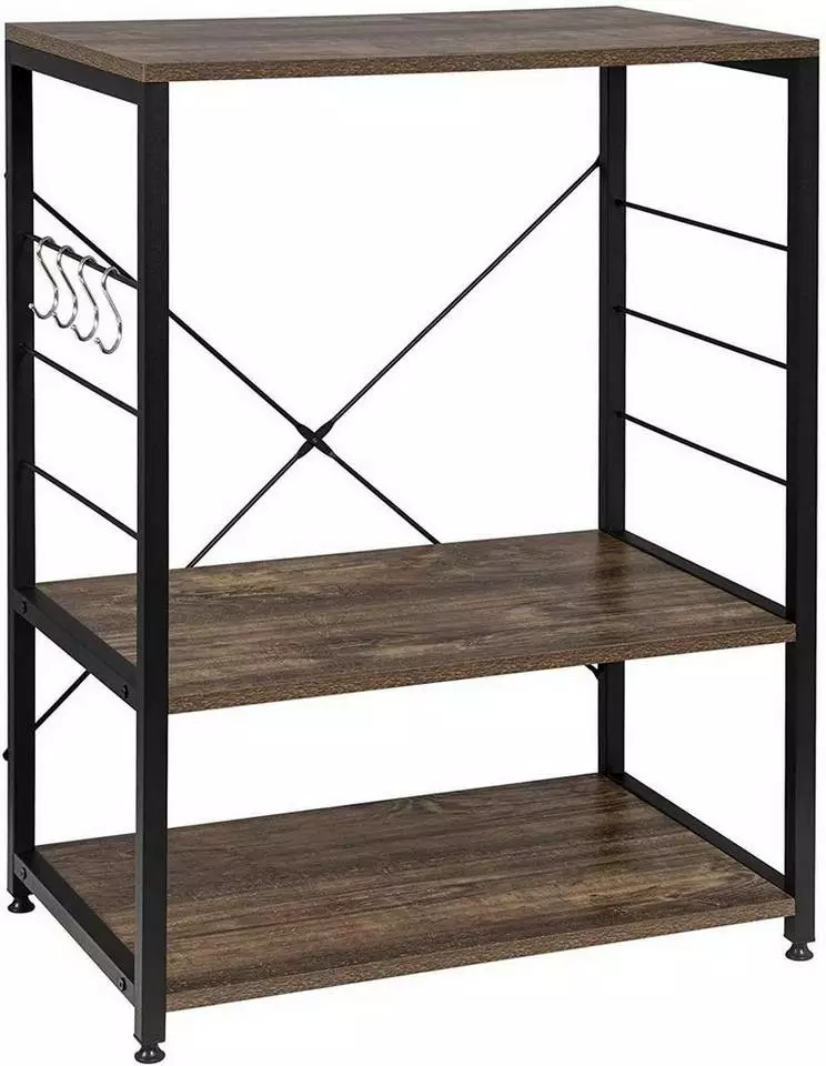 EUGAD Küchenregal, Standregal Bäckerregal, Industrie Design, MDF, Metall, Vintage 1 EUGAD Küchenregal, Standregal Bäckerregal, Industrie Design, MDF, Metall, Vintage