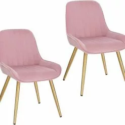 EUGAD Esszimmerstuhl (2 Stück), Küchenstuhl Wohnzimmerstuhl Sitzfläche aus Samt mit Metallbeine,Stuhl für Esszimmer Wohnzimmer Küche, Hellgrau Bordeaux, Dunkelgrau, Dunkelgrün, Rosa -Eugad Möbel Einkaufen 7796c3f1 9636 432d 8a63 1cc686fcc682