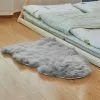 Teppich, EUGAD, Lammfell Schaffell echtes Naturfell Wohnzimmer Bettvorleger Sofa Matte Grau Wei&szlig;