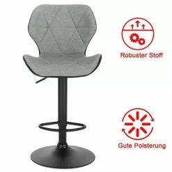 EUGAD Barhocker, 4er-Set mit Rückenlehne aus Kunstleder Metall Braun Anthrazit, Dunkelbraun, Grau -Eugad Möbel Einkaufen 79470407 56d7 41f6 9228 7723d7dfccbd