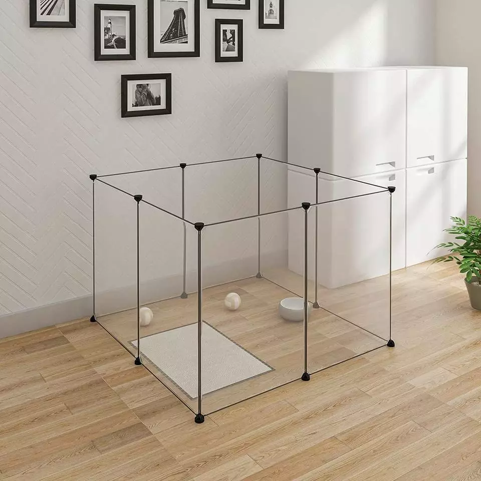 EUGAD Freigehege, Freigehege für Kaninchen Hasen Meerschweinchen Welpenauslauf DIY 8 Platten Transparent 102 x 102 x 70 cm 4 EUGAD Freigehege, Freigehege für Kaninchen Hasen Meerschweinchen Welpenauslauf DIY 8 Platten Transparent 102 x 102 x 70 cm – Bild 4