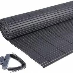 EUGAD Balkonsichtschutz PVC Sichtschutzmatte Grau 3 x 1 m (L x B), Balkon & Terrasse Gartenzaun -Eugad Möbel Einkaufen 79b282a4 090f 5bae aa33 b2d8f7ed9034