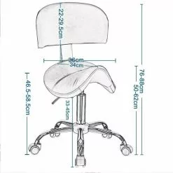 EUGAD Arbeitshocker (1er-Set), Sattelhocker mit Rückenlehne gepolstert höhenverstellbar aus Kunstleder Schwarz Grau, Wei&szlig; -Eugad Möbel Einkaufen 7ad4b8d6 68f9 5f16 b17e f57a0944b0d9