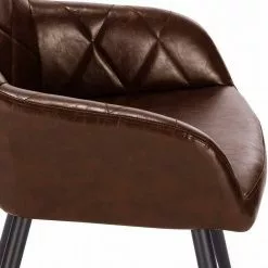 EUGAD Esszimmerstuhl, 6er-Set Esszimmerstuhl aus Kunstleder Metallbeine Schwarz Dunkelbraun -Eugad Möbel Einkaufen 7ba3b286 a3b8 4b2d 93ac 5c0becd20b71