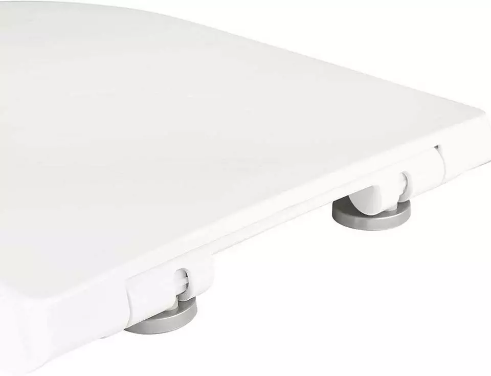 EUGAD WC-Sitz, Toilettendeckel mit Absenkautomatik D Form Weiß 6 EUGAD WC-Sitz, Toilettendeckel mit Absenkautomatik D Form Weiß – Bild 6