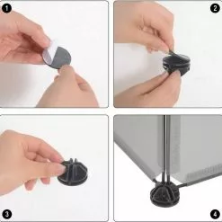 EUGAD Freigehege, Freigehege für Kaninchen Hasen Meerschweinchen Welpenauslauf DIY, 12 Platten 145 x 75 x 46 cm Grau, Schwarz, Transparent, Weiß -Eugad Möbel Einkaufen 7c532db4 92da 56e6 a2ff 08fc2fa3c447