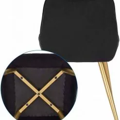 EUGAD Esszimmerstuhl, 4 Stücke Retro Küchenstuhl Sitzfläche aus Samt mit Metallbeine Dunkelgrün Bordeaux, Dunkelgrau, Dunkelgrün, Hellgrau, Rosa, Schwarz -Eugad Möbel Einkaufen 7d4fc7e5 ffbd 5102 b795 046256b232b5