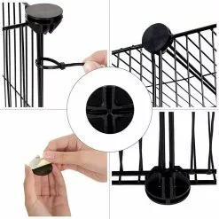 EUGAD Freigehege, DIY 16 Platten Schwarz Laufstall Kleintiere Schwarz 109x109x39cm -Eugad Möbel Einkaufen 7dc1ea12 a559 5be9 b932 cb5717cb478c