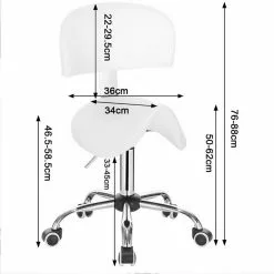 EUGAD Arbeitshocker (1er-Set), Sattelhocker mit Rückenlehne gepolstert höhenverstellbar aus Kunstleder Schwarz Grau, Wei&szlig; -Eugad Möbel Einkaufen 7e625e9c bdb7 5737 ab28 810d5aa38991