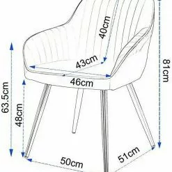 EUGAD Polsterstuhl (Set, 1 Stück), Esszimmerstuhl Küchenstuhl Samt, mit goldener Metallbeinen Blau, Bordeaux, Dunkelgrau, Dunkelgrün, Hellgrau, Rosa, Schwarz -Eugad Möbel Einkaufen 7ee5b651 b351 4a95 9ef8 31ee878119dc
