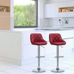 EUGAD Barhocker, 2er-Set Barstühle, höhenverstellbar, 360°drehbar Weiß Bordeaux, Cremewei&szlig;, Grau, Khaki, Rot, Schwarz, Wei&szlig; -Eugad Möbel Einkaufen 801a0463 11b7 542e 95b5 6e251b786fb0