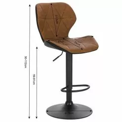 EUGAD Barhocker, 4er-Set mit Rückenlehne aus Kunstleder Metall Braun Anthrazit, Dunkelbraun, Grau -Eugad Möbel Einkaufen 83d39bd7 c2fb 4e98 9147 8df92c40621c