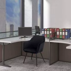 EUGAD Polsterstuhl (1 Stück), Küchenstuhl Samt Stuhl Sessel mit Armlehne, Metallbeine, für Esszimmer Wohnzimmer, Schwarz Dunkelgrau -Eugad Möbel Einkaufen 84a3e02d 5d40 5cfd b39c c83561ed361f