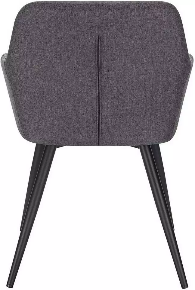 EUGAD Esszimmerstuhl (1 Stück), Wohnzimmerstuhl aus Leinen Polsterstuhl mit Armlehnen und Rückenlehne schwarze Gestell aus Metall Hellgrau Dunkelgrau 14 EUGAD Esszimmerstuhl (1 Stück), Wohnzimmerstuhl aus Leinen Polsterstuhl mit Armlehnen und Rückenlehne schwarze Gestell aus Metall Hellgrau Dunkelgrau – Bild 14