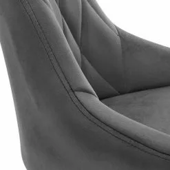 EUGAD Schreibtischstuhl (1 Stück), Bürohocker Rollhocker mit Rollen, Samt, höhenverstellbar, Rosa Dunkellgrau, Hellgrau -Eugad Möbel Einkaufen 85a78ae1 319e 52de a944 b342812b97ba