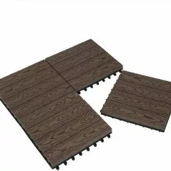 EUGAD WPC-Fliesen, WPC Fliesen Klickfliesen in Holzoptik 22 Stücke für 2m² Hellgrau Anthrazit, Braun, Coffee -Eugad Möbel Einkaufen 85cdba54 136e 56b9 8c60 206de689a4a3